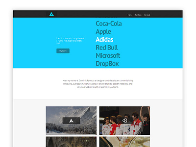 Dominik Rymsza Portfolio branding clean identity personal portfolio simple web design