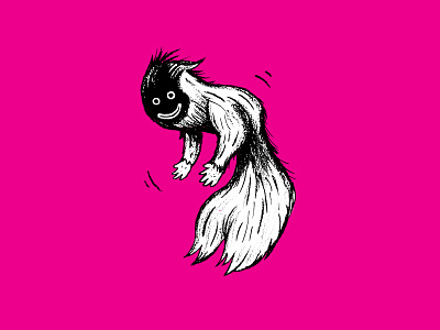 Mullet Yeti conte illustration monster mullet winning yeti