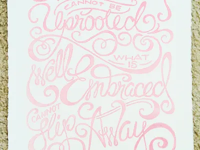 Lao Tzu Letterpress Print lao tzu lettering letterpress linoleum block printmaking