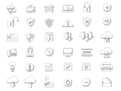 Sketched Icons computers icon icons sketch technology ui ux vector web