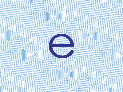 "e" and pattern line logo pattern repeat