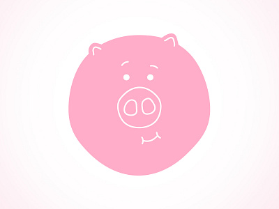 Pinky animal bacon cute happy illustrator meat oink pig pink roast snout