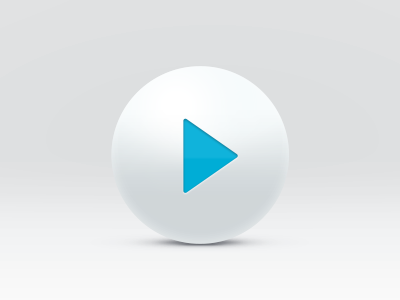 Video Sphere Icon blue effects icon shadow sphere video white