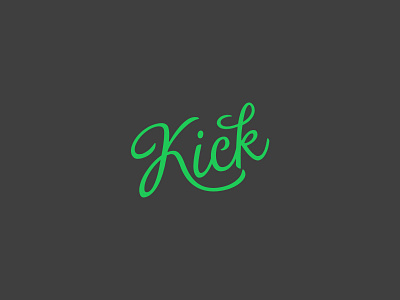 Kick blog cursive devin halladay fuck hand lettering illustration kick lettering script shit swash up vector