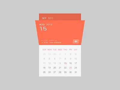 Calendar UI calendar flat flip ui