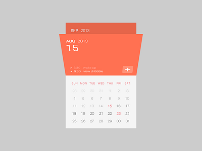 Calendar UI calendar flat flip ui