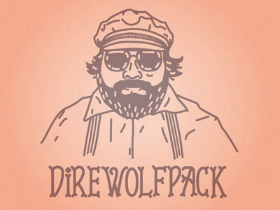 Direwolfpack direwolf direwolves fan art game of thrones george rr martin got illustration portrait the hangover typography wolfpack zack galifianakis