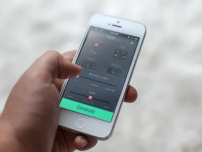 Opti Diet iOS app UI app concept diet health interface ios iphone mobile pink sport ui ux