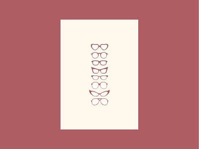 Vintage print - glasses glasses greetings card pink poster print vectors vintage