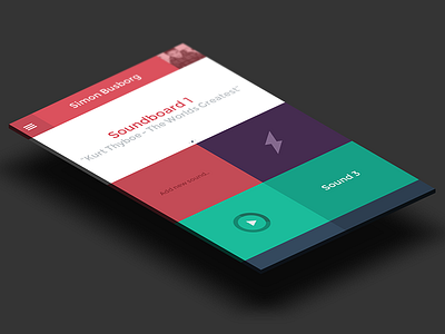 Soundboard App app design flat green icon ios iphone5 mobile mobile app neon phone player purple red typography ui user profile web app