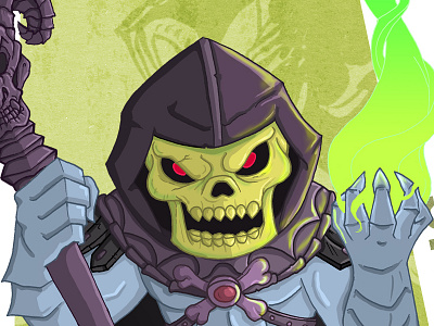 Skeletor chibi he man illustration masters meejitz of retro skeletor the universe villain