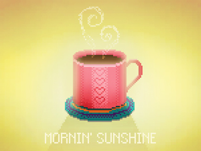 Coffee Pixel Art art coffee colorful pixel steam