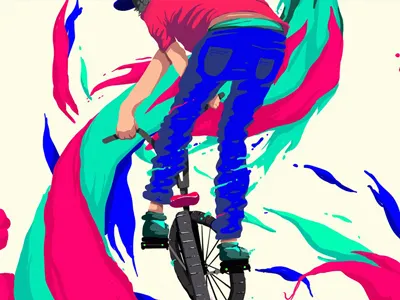 DRAGONS! bike dirt dragon illustration loot studio