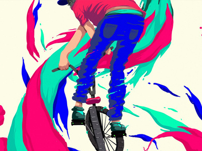 DRAGONS! bike dirt dragon illustration loot studio