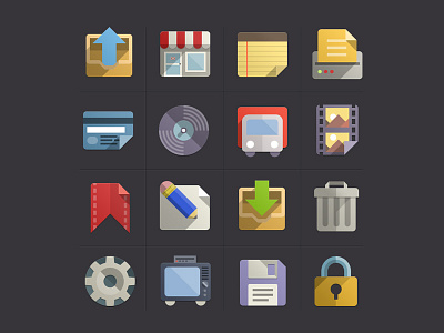 Flat Design Icons Set Vol3 design flat icons set