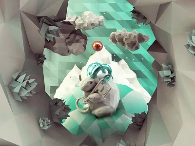 Ram who holds the key contest illustration key loot low poly proposal ram studio