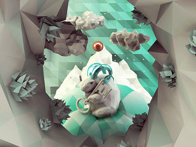 Ram who holds the key contest illustration key loot low poly proposal ram studio