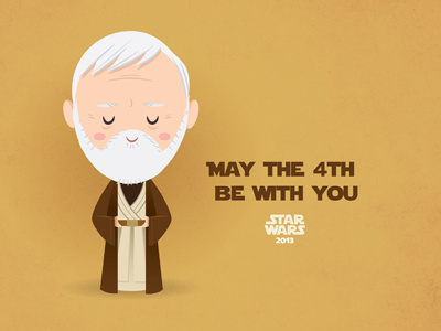 May The 4th Be With You - 2013 cute jedi kawaii may the 4th obi wan kenobi star wars