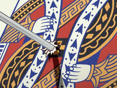 Voodoo card color digital illustration ink king pin tear