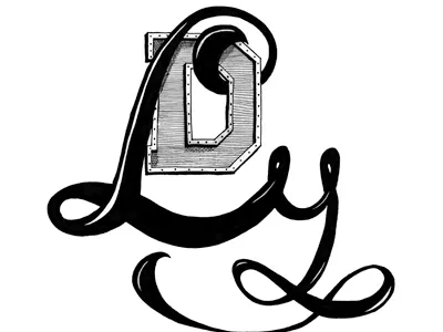 Combo texture and cursive sketch