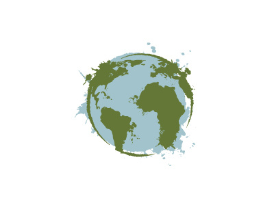 Earth earth paint splatter