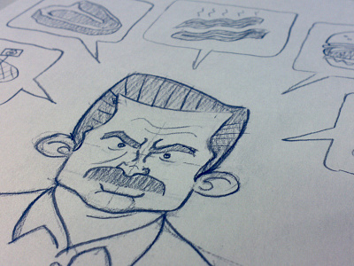 Ron concept illustration meat sketch