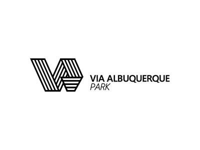 Via Albuquerque Park branding bw car logo lot symbol