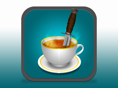 Tea & Knife concept icon ios knife tea