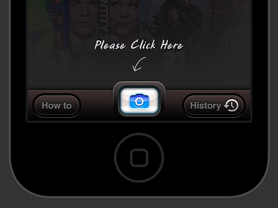 Camera Button app button camera iphone mockup ui