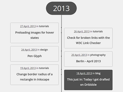 Timeline clean css simple