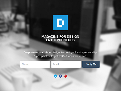 Despreneur Landing Page design despreneur landing magazine