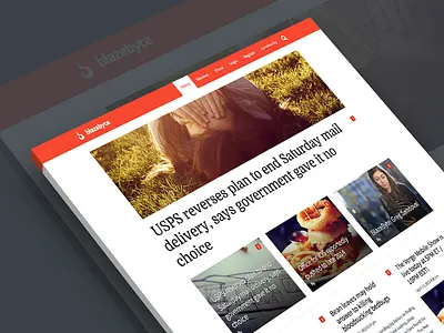 BlazeByte Frontpage Layout blog design frontpage home ui website
