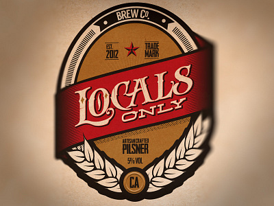 Beer Concept label alcohol beer label packaging vintage