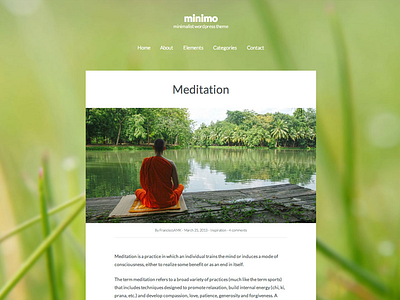 Minimo Wordpress Theme blogging minimalist theme wordpress