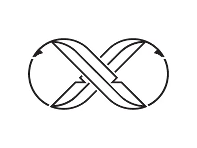 Infinite Quill Power black feather infinite infinity logo nib pen quill white