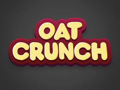 Oat Crunch cornflakes crunch lettering oat packaging playful typography