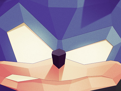 Number 2 character face game illustration poly polygon portrait