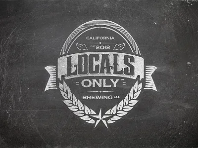 Locals Only Brewing Co beer brewery brewing label packaging socal vintage