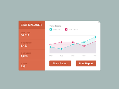 Mini Stats UI charts flat line graph graph play off mini report statistics stats ui user interface