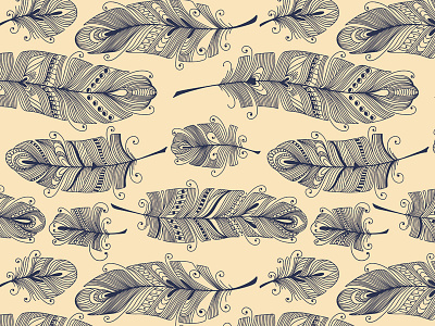 Feather feather pattern semless
