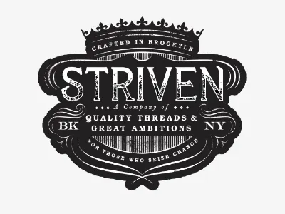Striven 2 badge chad smith design identity logo shield