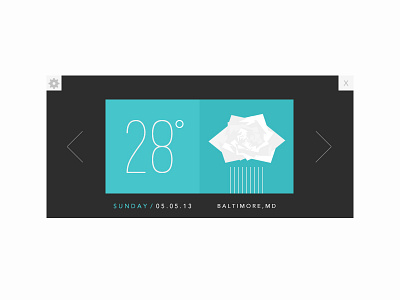 Weather Widget app flat ui interface notification pop up weather