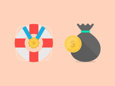 Support / Loot bag of money coin loot premier support reward supports