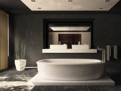 Contemporary Bathroom bathroom c4d cinema4d interior vray