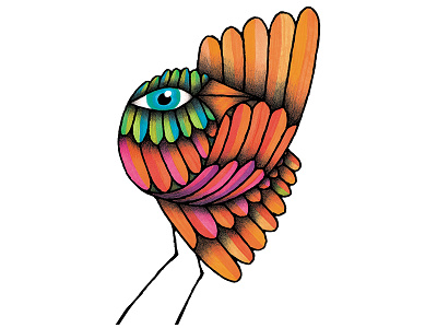 Ave animals color editorial handmade illustration markers prismacolor