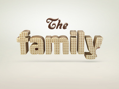 The family. Waffle family logo sweet