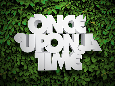 Once Upon a Time 3d bespoke ligatures lubalin type typography vector vine