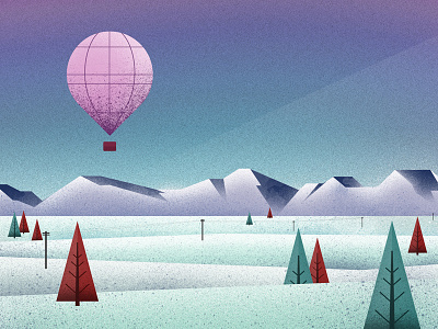 Snowy balloon balloon cold hot air balloon mountains showreel snow snowy test trees