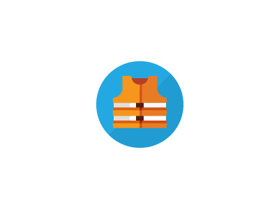 Life Saver boats icon illustration life jacket summer water yaht