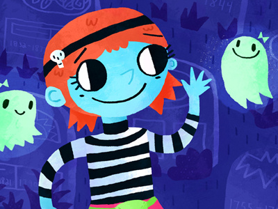 Wendy character design children childrens book ghost graveyard illustration illustrator monster monster kids photoshop picture book spooky